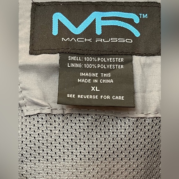 Mack Russo Full Zip Water Resistant Rain Jacket/Wind Breaker - Picture 5 of 6